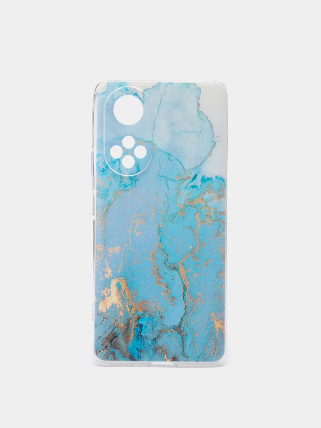 Светло-синий чехол на Huawei Nova 9/Honor 50 / Хуавей Нова 9/Хонор 50 прозрачный, с рисунком