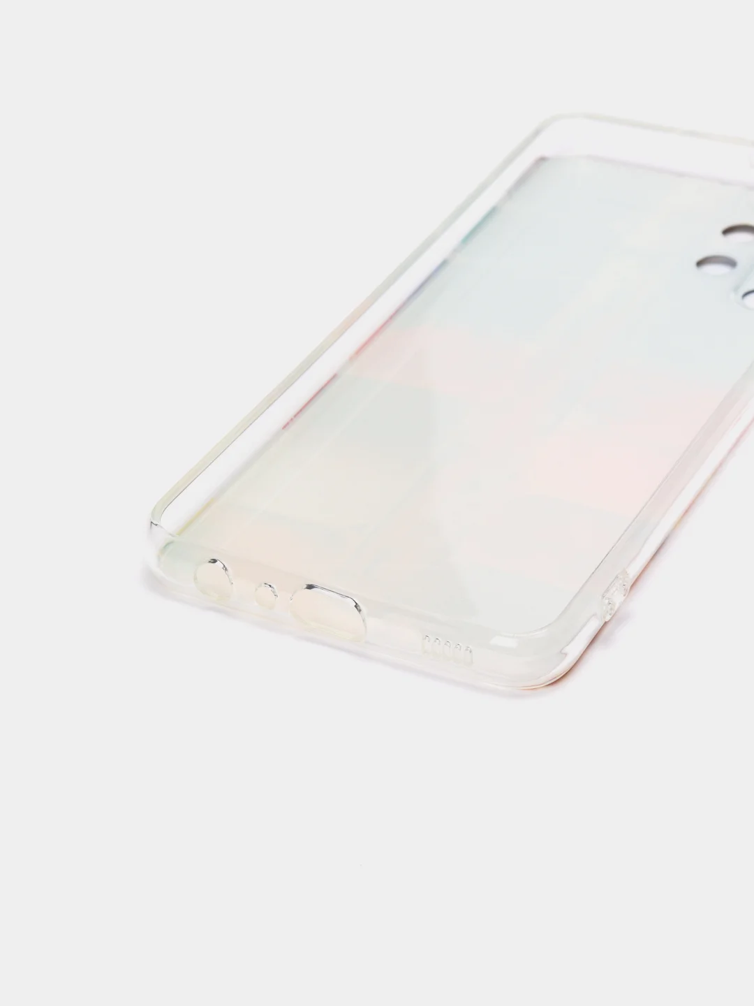 Бордовый силиконовый чехол на Samsung Galaxy A32 / Самсунг А32 прозрачный с рисунком, защита камеры