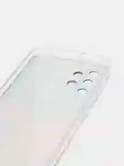 Бордовый силиконовый чехол на Samsung Galaxy A32 / Самсунг А32 прозрачный с рисунком, защита камеры