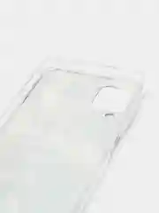 Серый металлик чехол на Samsung Galaxy A12/M12 / Самсунг А12/М12 прозрачный, с рисунком, защита камеры