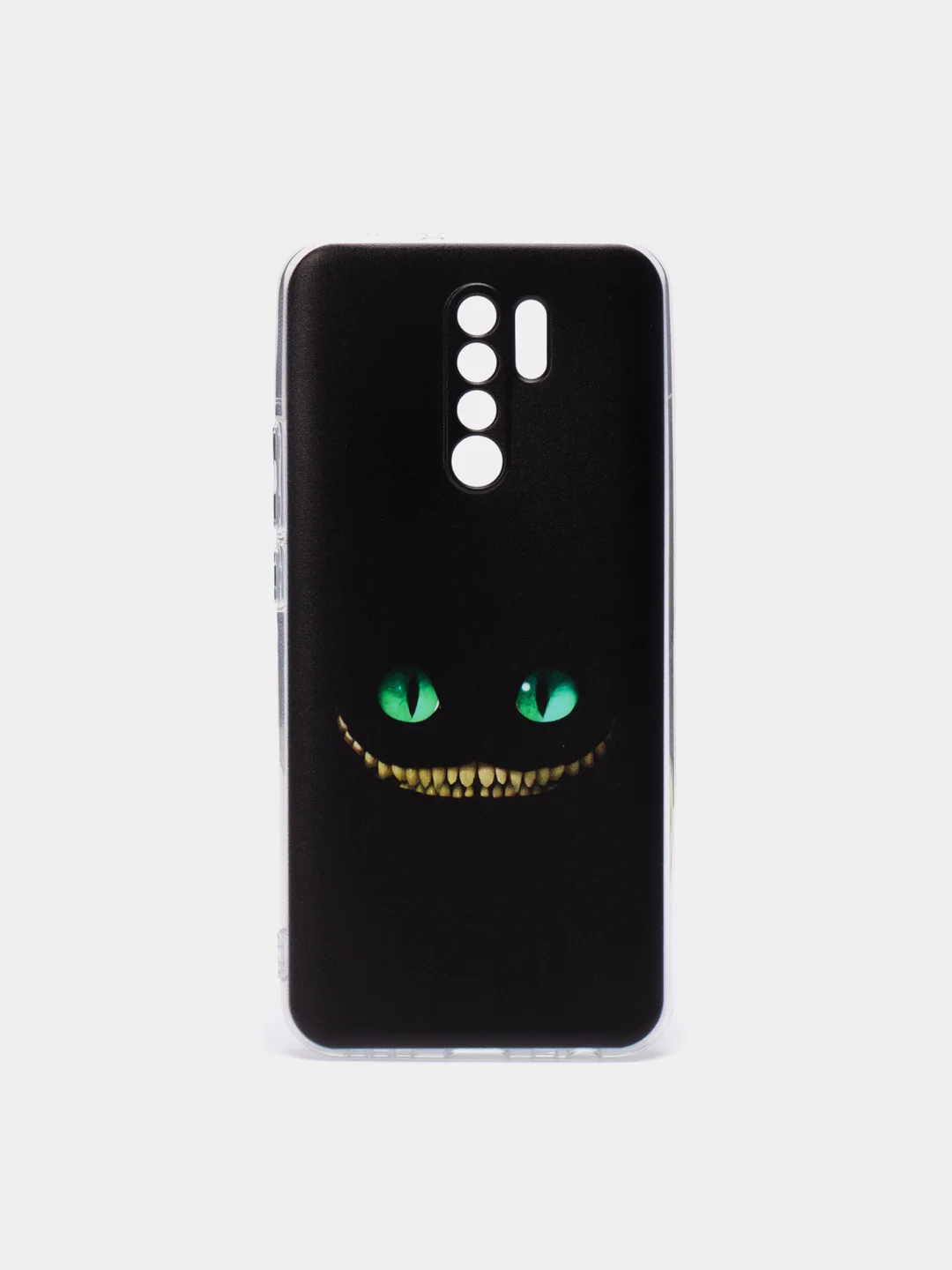 Черный силиконовый чехол на Xiaomi Redmi 9 / Сяоми Редми 9 прозрачный, с рисунком, защита камеры