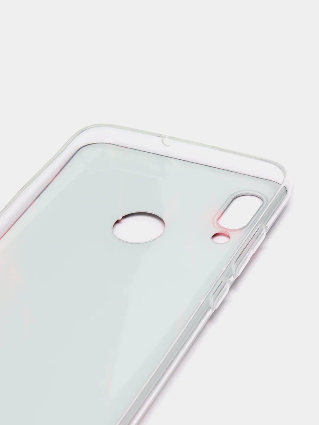 Красный чехол на Honor 10 Lite/Huawei P Smart 2019 / Хонор 10 Лайт прозрачный, с рисунком
