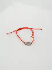 Серебряный браслет красная нить