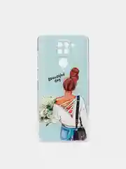 Тёмно-серый силиконовый чехол на Xiaomi Redmi 10X/Redmi Note 9 / Сяоми Редми Нот 9/10X прозрачный