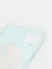 Светло-коричневый чехол на Samsung Galaxy A12/M12 / Самсунг А12/М12 прозрачный, с рисунком, защита камеры