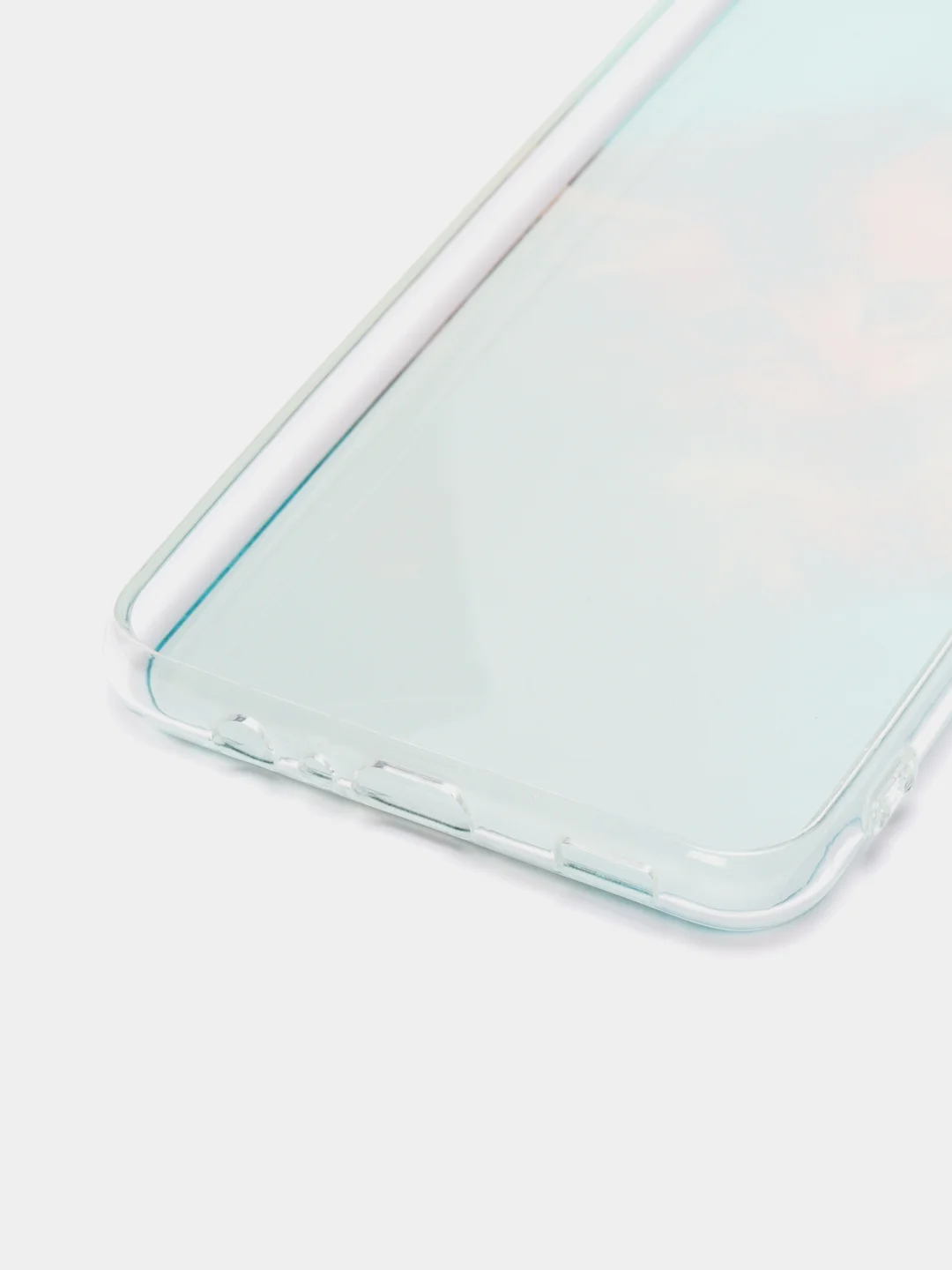 Светло-коричневый чехол на Samsung Galaxy A12/M12 / Самсунг А12/М12 прозрачный, с рисунком, защита камеры