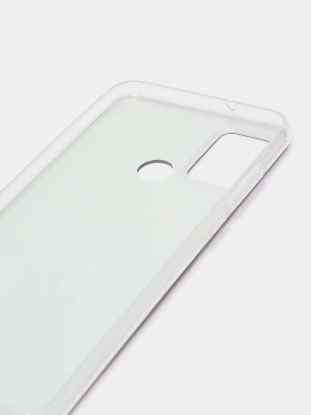 Серый силиконовый чехол на Honor 9A / Хонор 9А прозрачный, с рисунком, защита камеры
