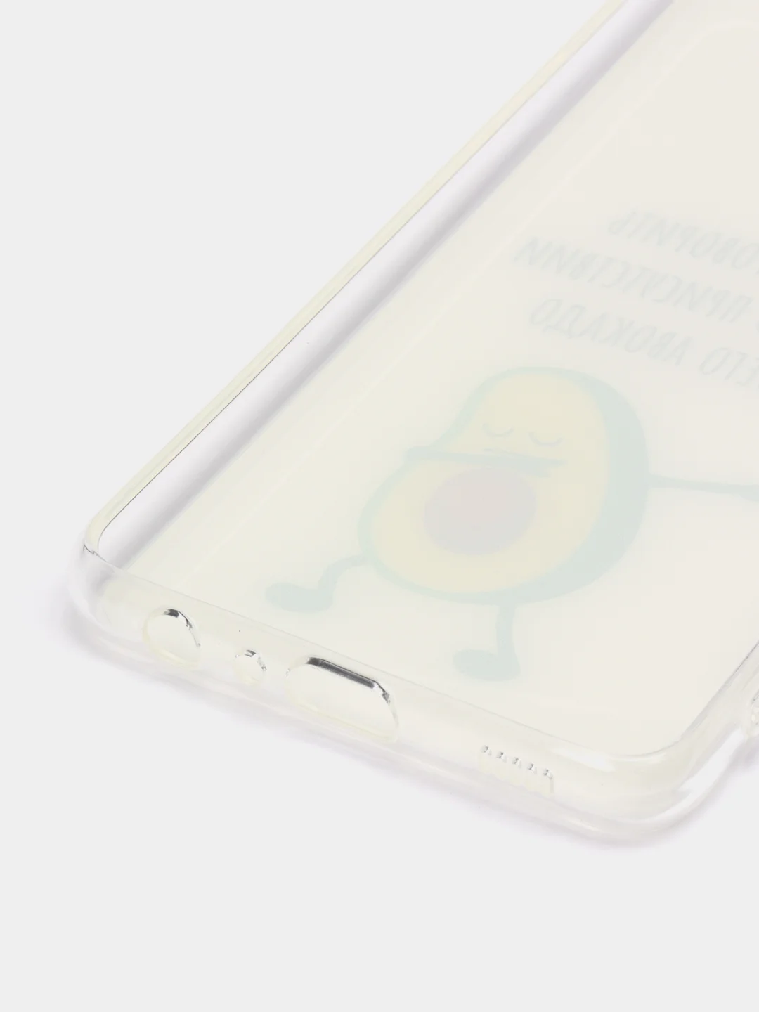 Белый силиконовый чехол на Samsung Galaxy A32 / Самсунг А32 прозрачный с рисунком, защита камеры