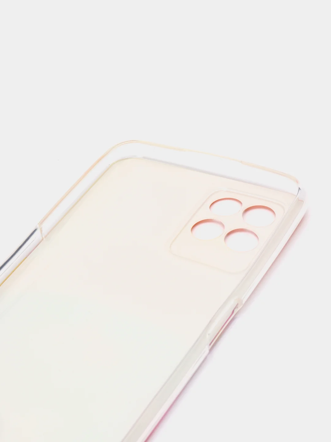 Желтый силиконовый чехол на Realme 8i / Реалми 8i прозрачный, с рисунком, защита камеры