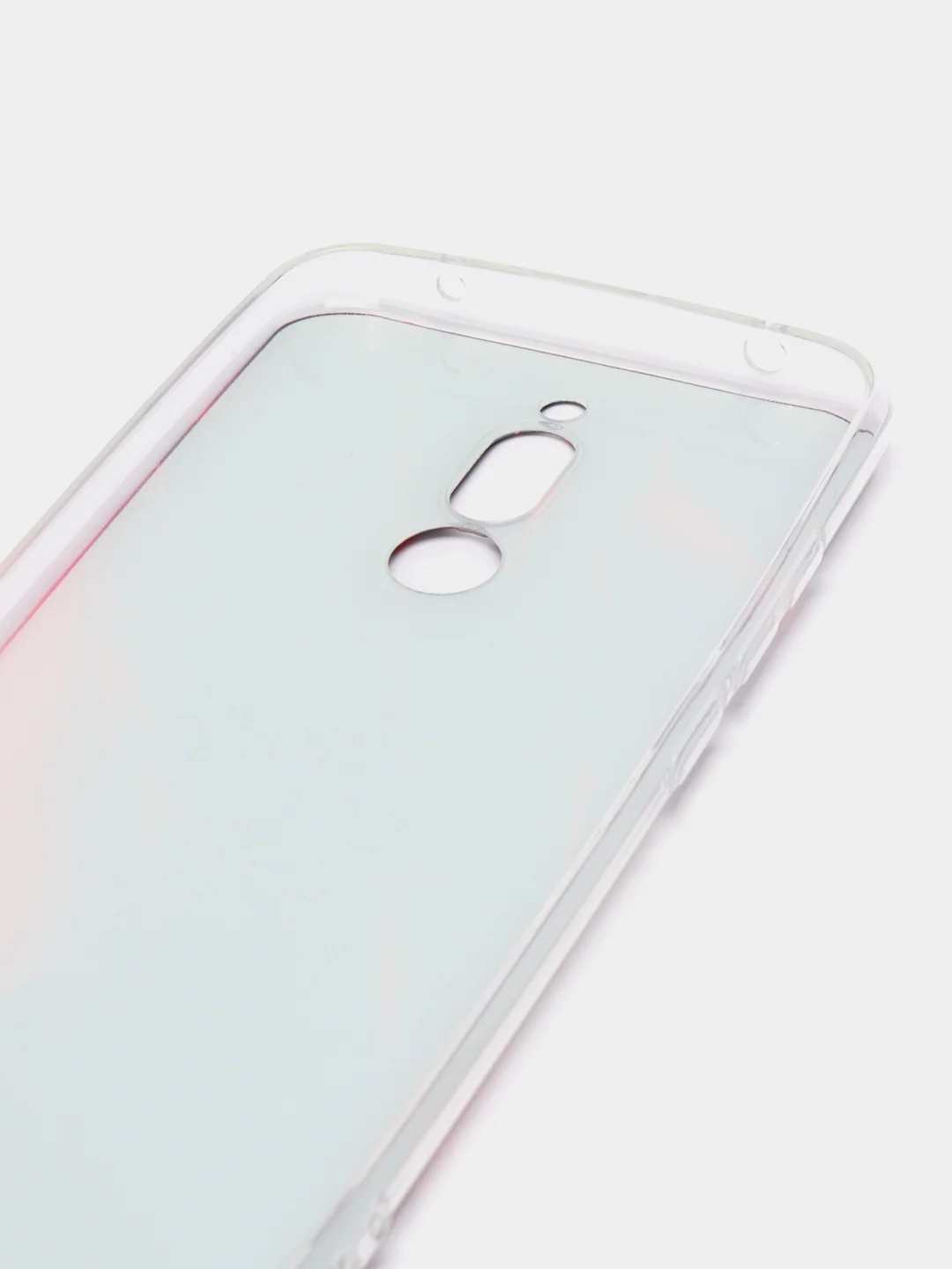 Красный силиконовый чехол на Xiaomi Redmi 8 / Сяоми Редми 8 прозрачный, с рисунком, защита камеры