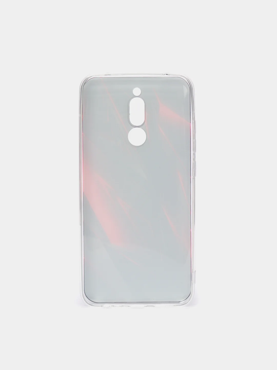 Красный силиконовый чехол на Xiaomi Redmi 8 / Сяоми Редми 8 прозрачный, с рисунком, защита камеры