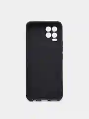 Черный чехол для Realme 8 силиконовый матовый однотонный