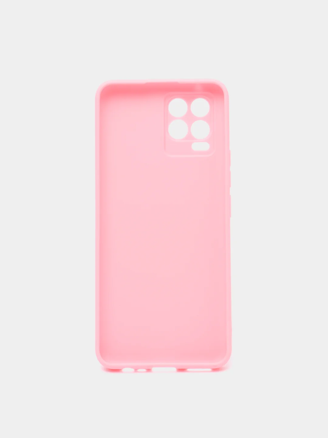 Розовый чехол для Realme 8 силиконовый матовый однотонный