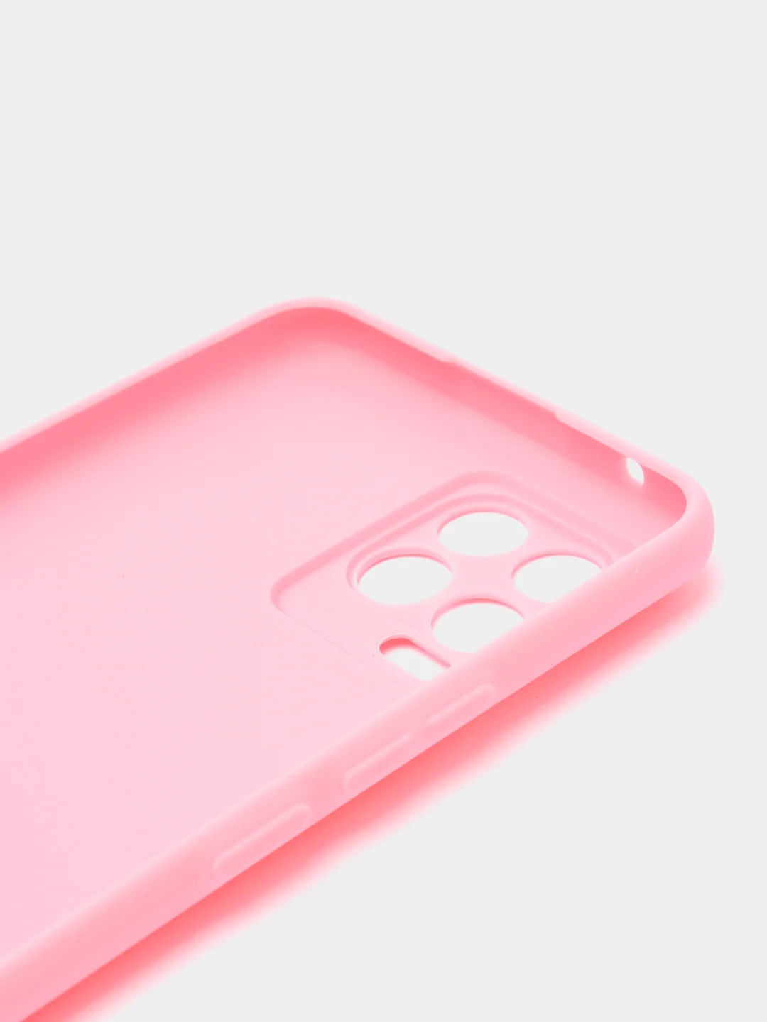Розовый чехол для Realme 8 силиконовый матовый однотонный