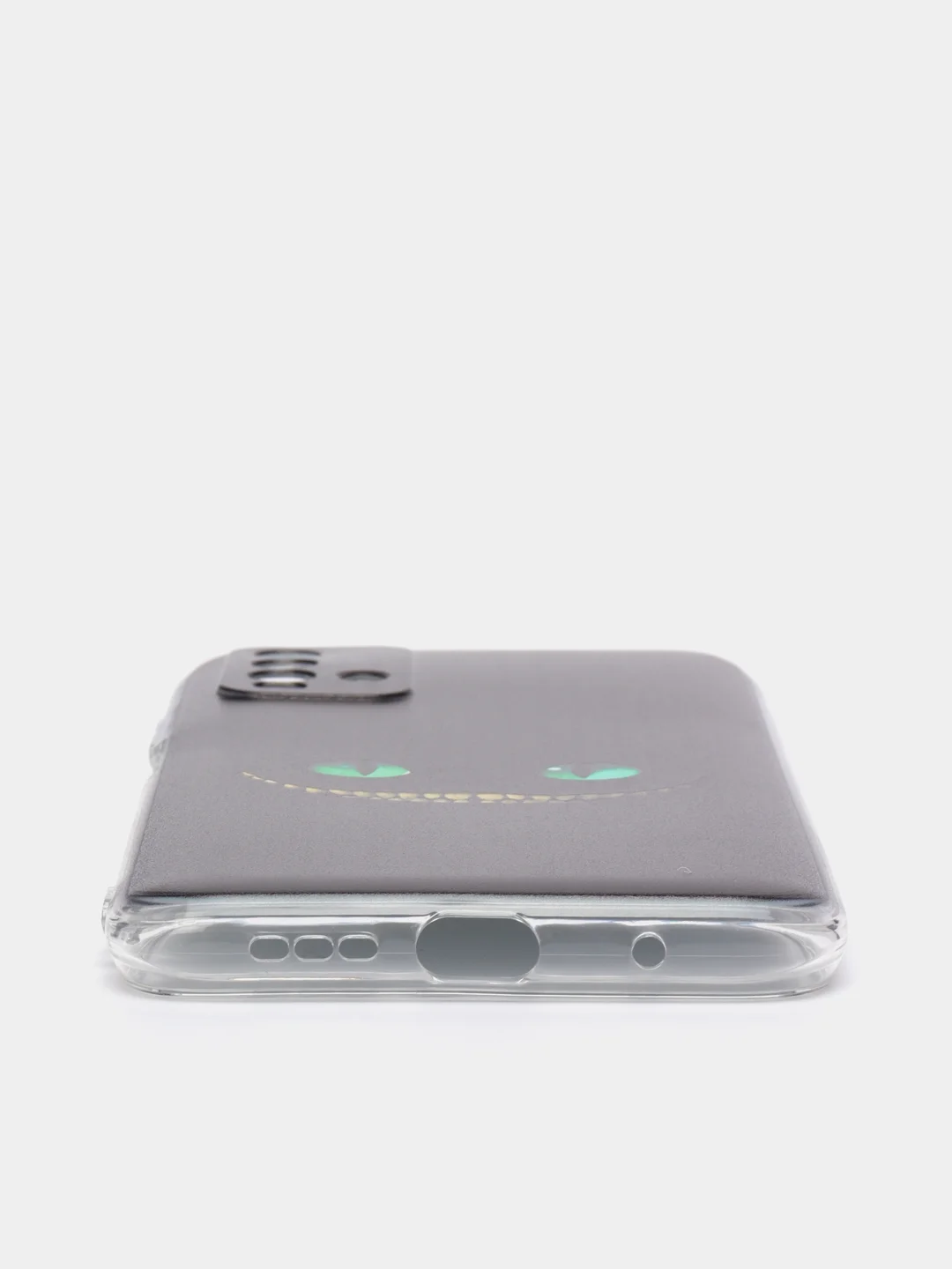 Черный силиконовый чехол на Xiaomi Redmi 9T / Редми 9Т прозрачный, с рисунком, защита камеры