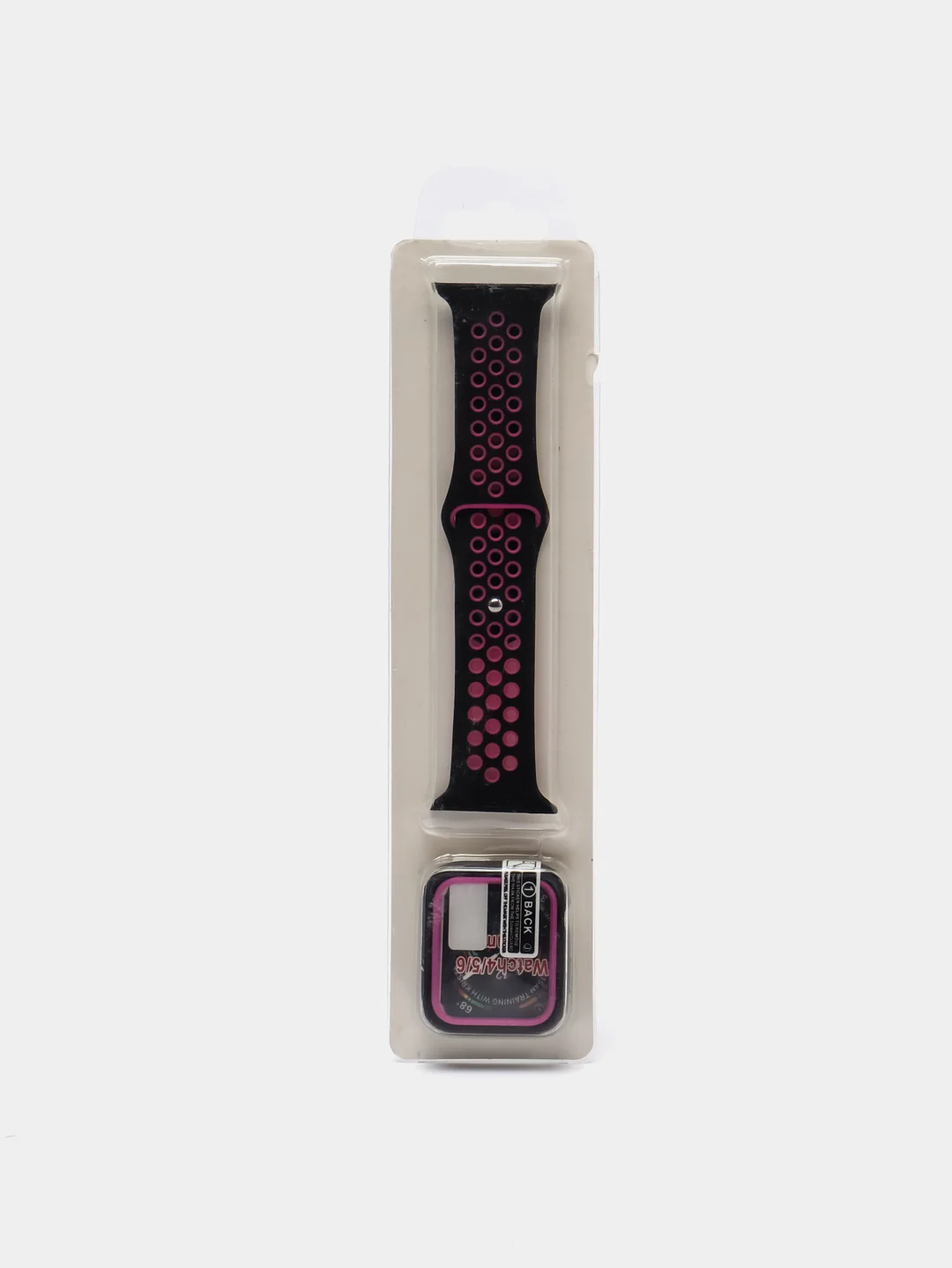 Фуксия ремешок, бампер и стекло Apple Watch Classic 38 40 42 44 mm Series 1, 2, 3, 4, 5, 6, SE