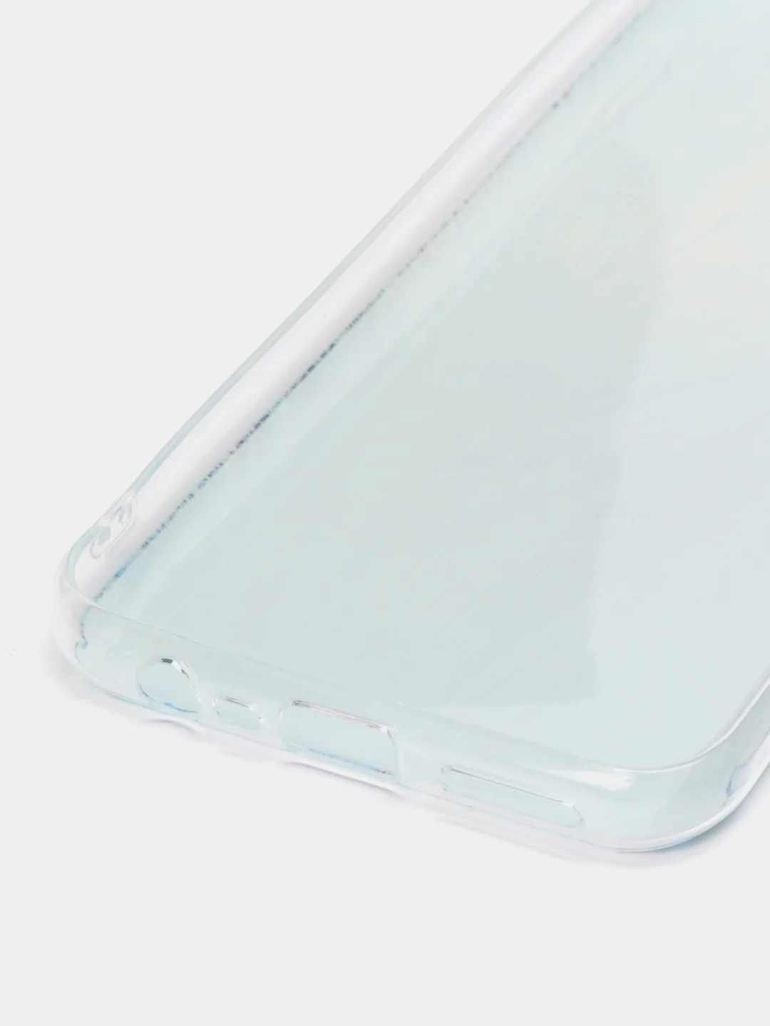 Небесно-голубой силиконовый чехол на Oppo Realme C25/C25s / Оппо Реалми С25/C25s прозрачный, с рисунком