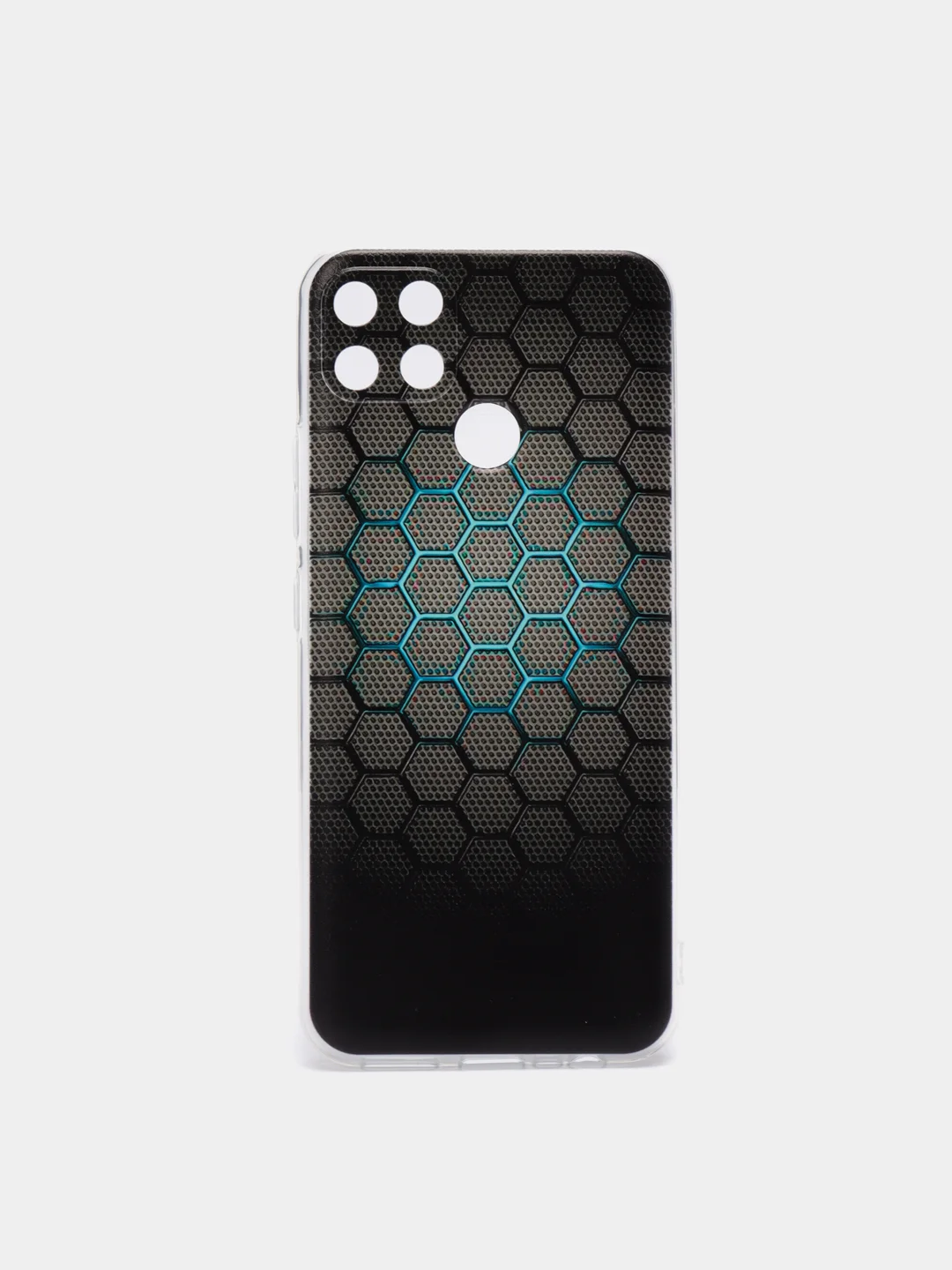 Темно-синий силиконовый чехол на Oppo Realme C25/C25s / Оппо Реалми С25/C25s прозрачный, с рисунком