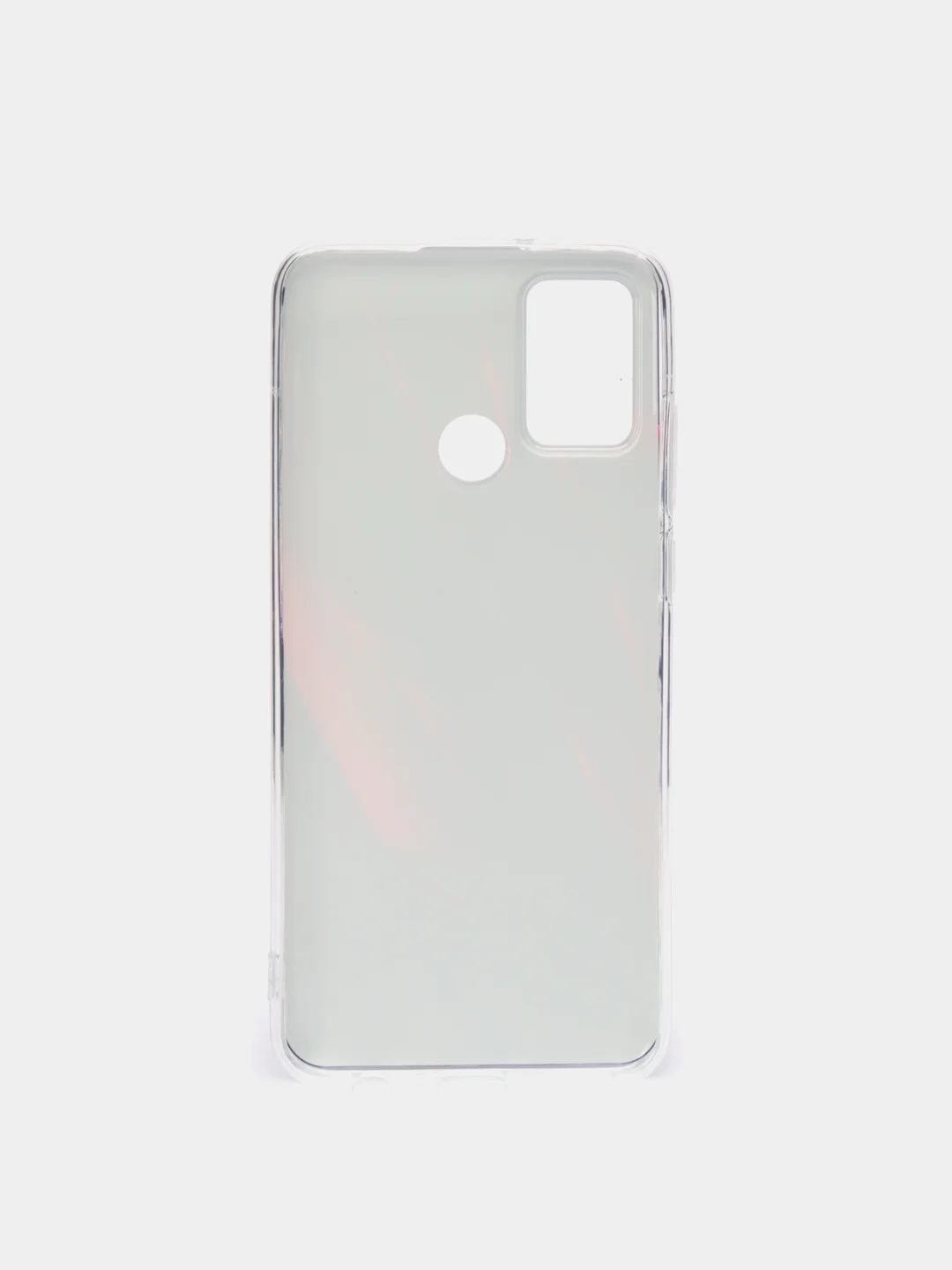 Красный силиконовый чехол на Honor 9A / Хонор 9А прозрачный, с рисунком, защита камеры