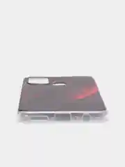 Красный силиконовый чехол на Honor 9A / Хонор 9А прозрачный, с рисунком, защита камеры