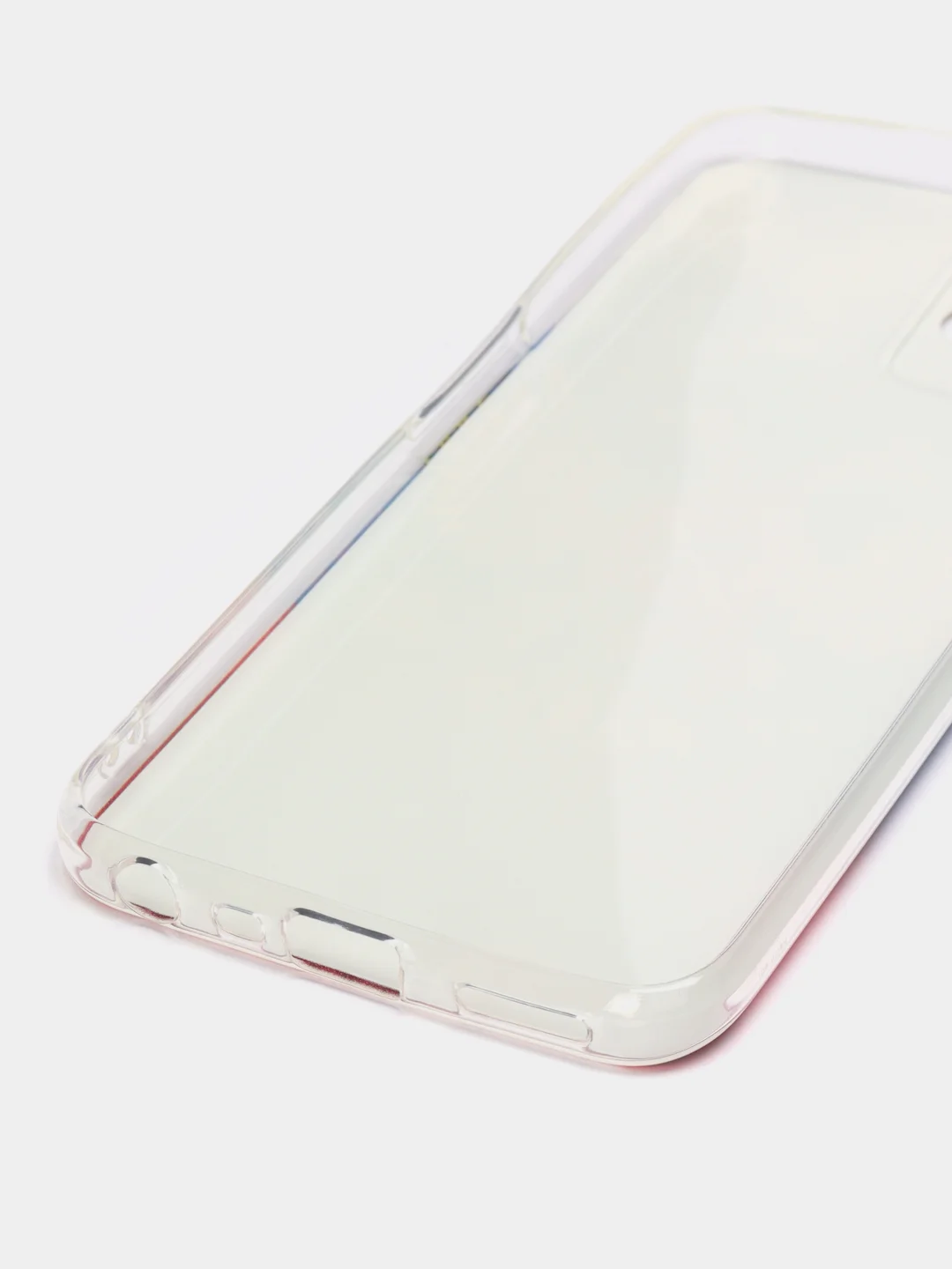 Синий силиконовый чехол на Realme 8i / Реалми 8i прозрачный, с рисунком, защита камеры