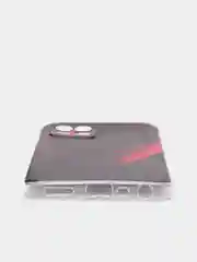 Красный силиконовый чехол на Realme 8i / Реалми 8i прозрачный, с рисунком, защита камеры