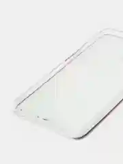 Красный силиконовый чехол на Realme 8i / Реалми 8i прозрачный, с рисунком, защита камеры