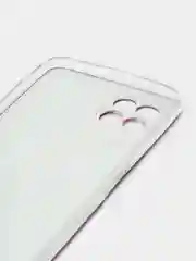 Красный силиконовый чехол на Realme 8i / Реалми 8i прозрачный, с рисунком, защита камеры