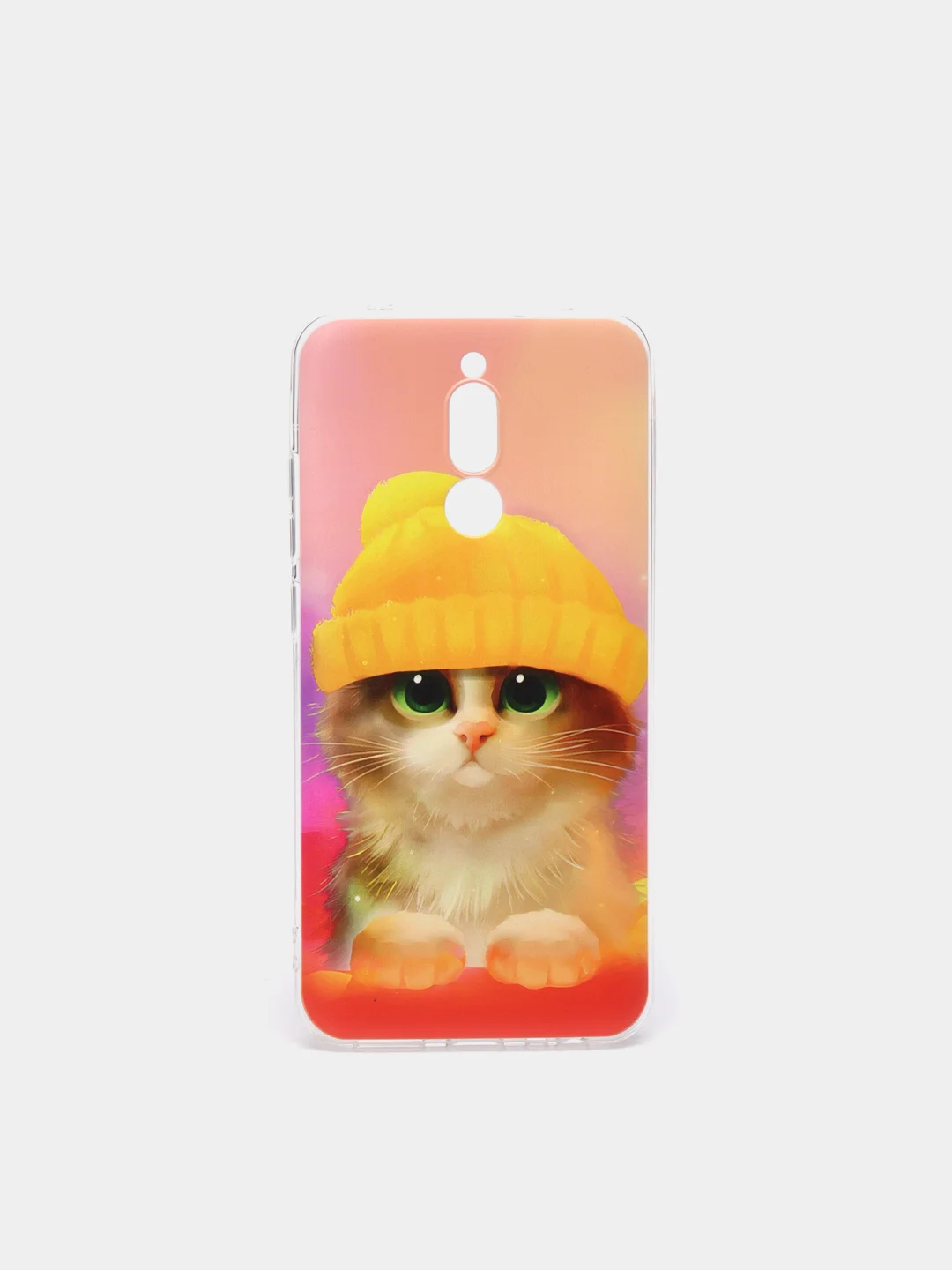 Желтый силиконовый чехол на Xiaomi Redmi 8 / Сяоми Редми 8 прозрачный, с рисунком, защита камеры
