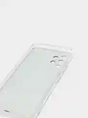 Серебряный силиконовый чехол на Samsung Galaxy A32 / Самсунг А32 прозрачный с рисунком, защита камеры