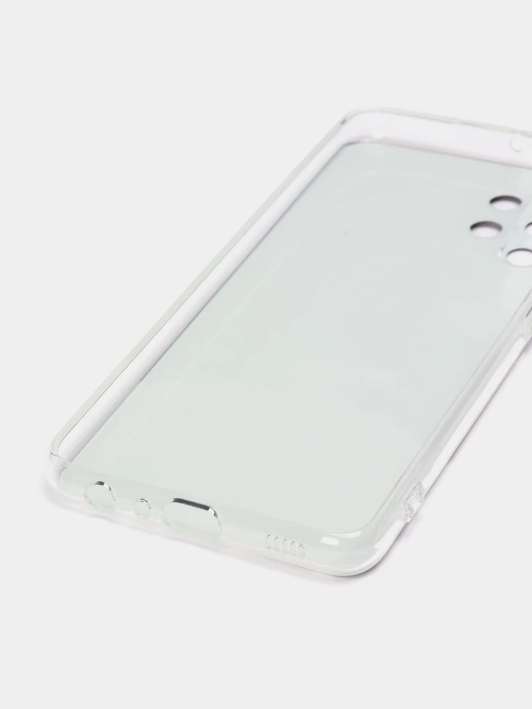 Серебряный силиконовый чехол на Samsung Galaxy A32 / Самсунг А32 прозрачный с рисунком, защита камеры