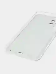 Серебряный силиконовый чехол на Samsung Galaxy A32 / Самсунг А32 прозрачный с рисунком, защита камеры