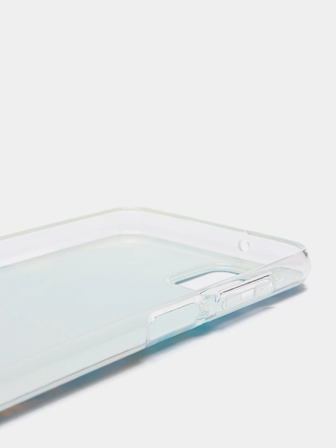 Светло-синий чехол на Samsung Galaxy A12/M12 / Самсунг А12/М12 прозрачный, с рисунком, защита камеры