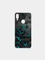 Бирюзовый силиконовый чехол на Xiaomi Redmi Note 7 / Сяоми Редми Нот 7 прозрачный, с рисунком