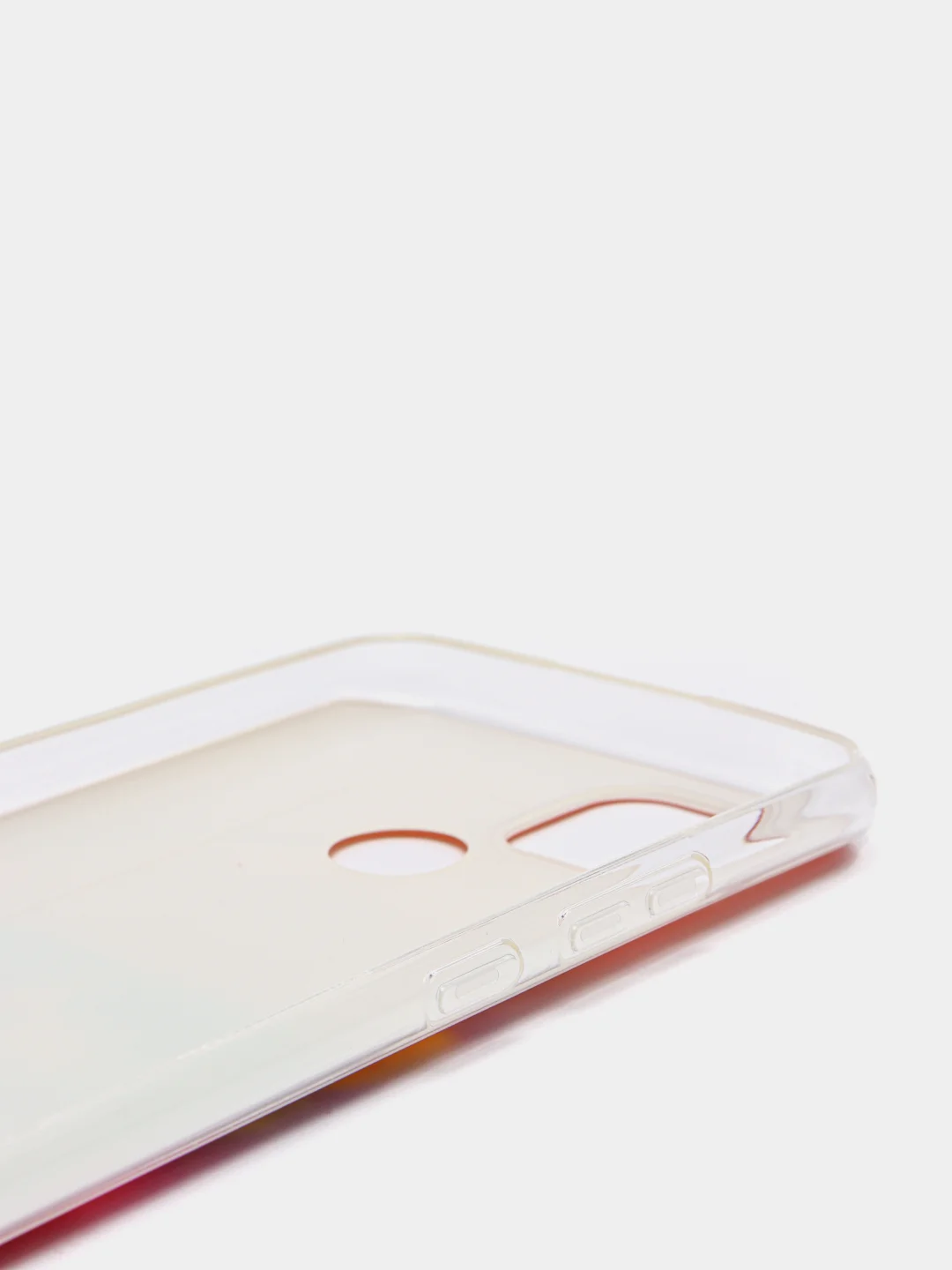 Желтый силиконовый чехол на Oppo Realme C21/Реалми С21 прозрачный, с рисунком, защита камеры