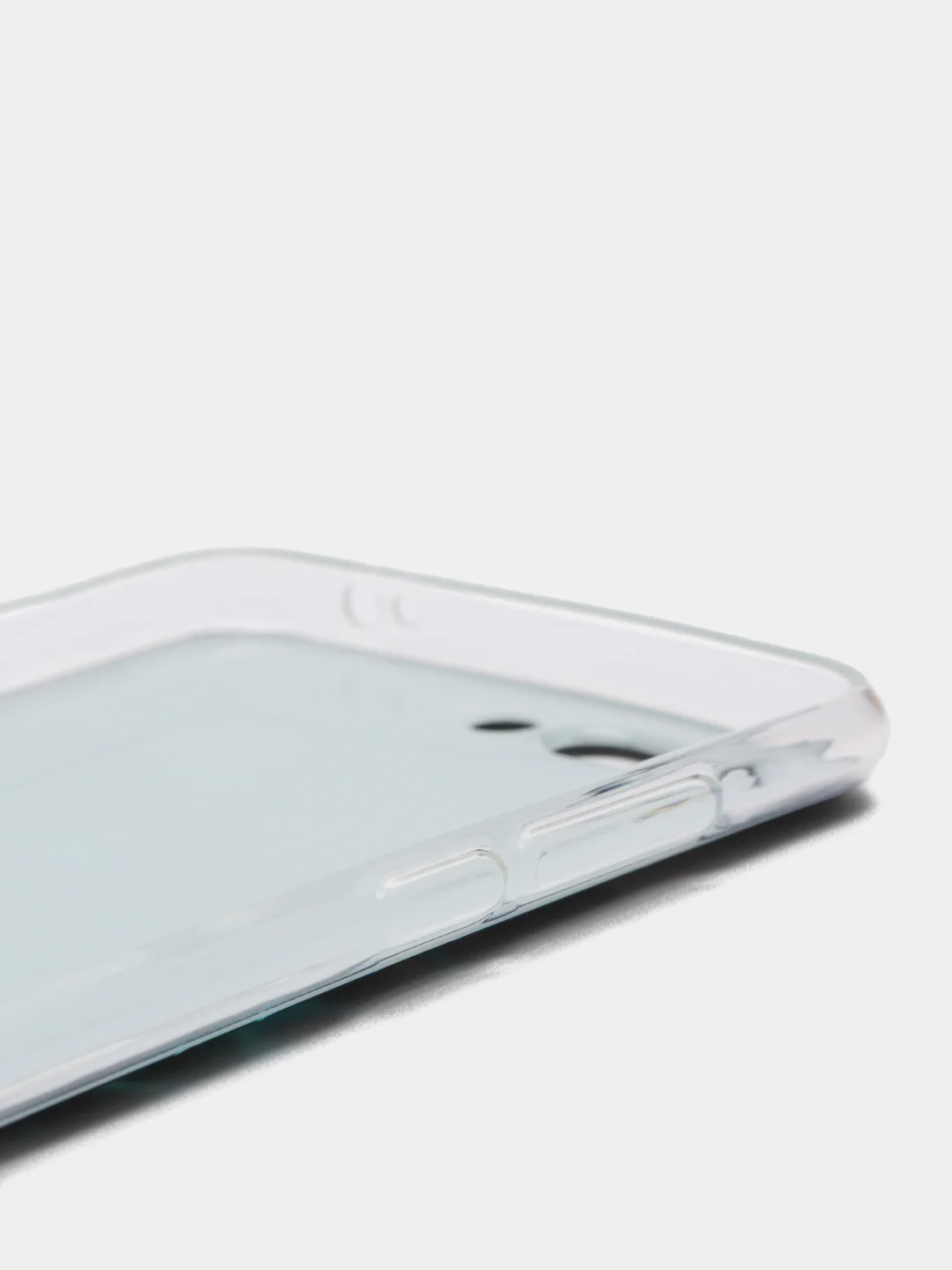 Бирюзовый силиконовый чехол на Honor 10 / Хонор 10 прозрачный, с рисунком, защита камеры