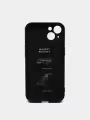 Черный чехол iPhone 13 (6.1), 13 Pro Max (6.7) силиконовый под кожу с подставкой