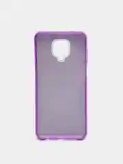 Фиолетовый чехол силиконовый с блестками для  Xiaomi Redmi Note 9 Pro / Note 9S Противоударный чехол