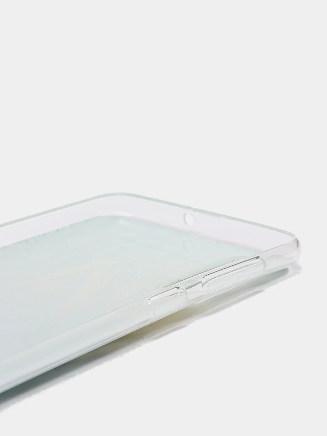 Небесно-голубой силиконовый чехол на Samsung Galaxy A50/A30s / Самсунг А50/А30s прозрачный, с рисунком