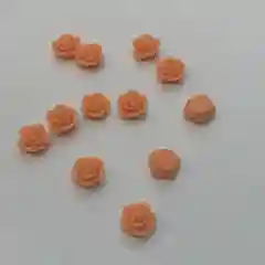 Бирюзовый кабошон для рукоделия "Розочки", 10 мм