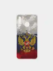 Синий чехол на Huawei P30 Lite/Honor 20S/20 Lite 2020 / Хонор 20 Lite прозрачный, с рисунком