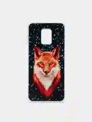 Рыжий чехол на Xiaomi Redmi Note 9S/9 Pro / Сяоми Редми Нот 9S/9 Про прозрачный, с рисунком