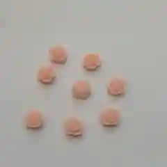 Бирюзовый кабошон для рукоделия "Розочки", 10 мм