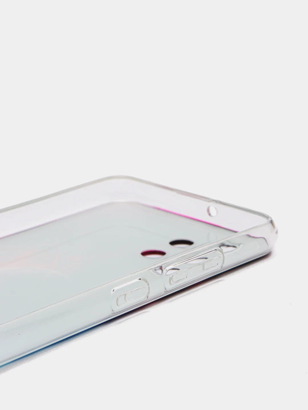 Аметистовый силиконовый чехол на Samsung Galaxy A32 / Самсунг А32 прозрачный с рисунком, защита камеры