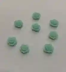 Бирюзовый кабошон для рукоделия "Розочки", 10 мм