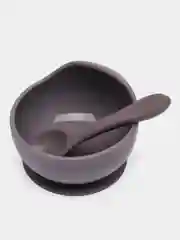 Угольный детская силиконовая тарелка с ложкой