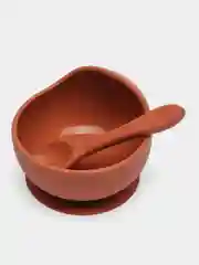 Шоколадный детская силиконовая тарелка с ложкой