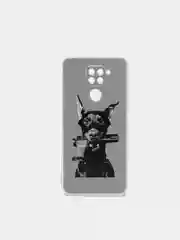Серый силиконовый чехол на Xiaomi Redmi 10X/Redmi Note 9 / Сяоми Редми Нот 9/10X прозрачный