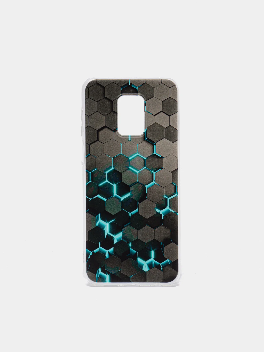 Бирюзовый чехол на Xiaomi Redmi Note 9S/9 Pro / Сяоми Редми Нот 9S/9 Про прозрачный, с рисунком
