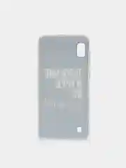 Тёмно-коричневый силиконовый чехол на Samsung Galaxy A10 / Самсунг А10 прозрачный с рисунком, защита камеры